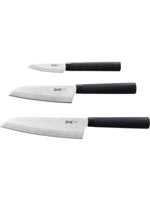 IKEA Förslag Bıçak Seti Siyah 3 Parça Mutfak Sofra Sunum