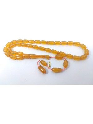 Hayyani Usta Eseri Imzalı 2 Kat Cilalı Rengin Zirvesi Sıkma Kehribar Sertifikalı 6392