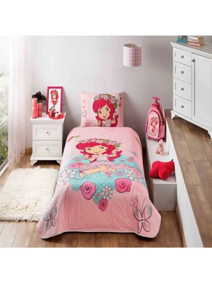 Taç Strawberry Shortcake Yatak Örtülü Nevresim Takımı (Çanta )