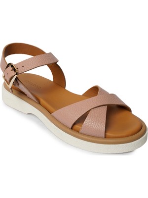 Greyder Kadın Pudra Hakiki Deri Sandalet 4Y2CS59006