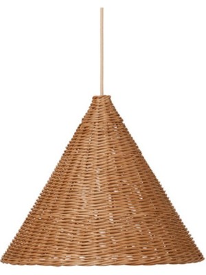 Rattam Bohem Avize, Ahşap Aydınlatma, Doğal Rattan Sarkıt: Colomb 40 cm