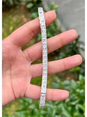 Defne Silver 6 mm 16 cm Kare Suyolu Bileklik