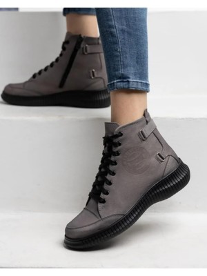 Deri Diyarı  Deri Kadın Günlük Bot Bootie GR0909