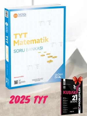 ÜçDörtBeş Yayınları 345-2025 Model TYT Matematik Soru Bankası ve Marka Yayınları Kuşak 21 Adet Problemler Denemesi