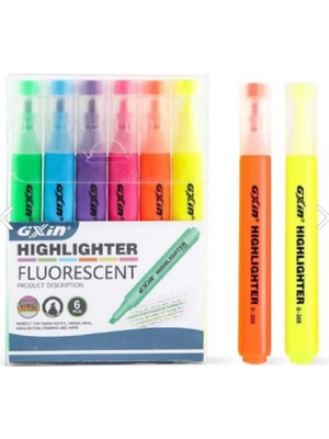 Gxin Canlı Highlighter 6 Renk Fosforlu Kalem Seti