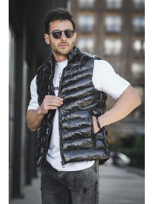 Bl 1696 Slim Fit Extra Parlak Dik Yaka Erkek Şişme Yelek