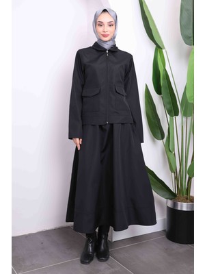 Siyah Etekli Ceket Bondit Takım