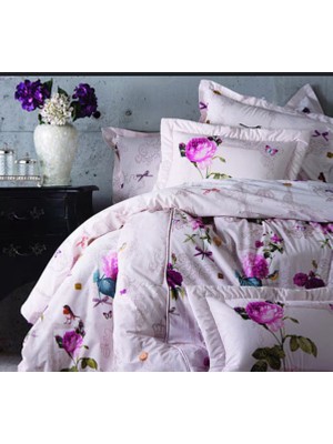 Karaca Home Percale Tiara Ekru Çift Kişilik Nevresim Takımı