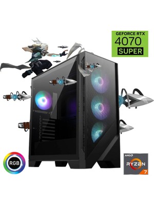 Ryzen 7 9800X3D 32GB Ddr5 1tb SSD Rtx 4070 Super B650m Wi-Fi 240MM Sıvı Soğutma Oyun Bilgisayarı