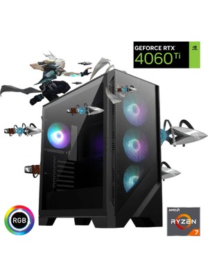 Ryzen 7 9800X3D 64GB Ddr5 1tb SSD Rtx 4060TI 16GB650 Wi-Fi 240MM Sıvı Soğutma Oyun Bilgisayarı