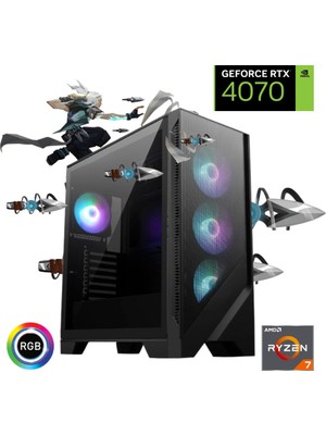 Ryzen 7 9800X3D 32GB Ddr5 1tb SSD Rtx 4070 B650 240MM Sıvı Soğutma Oyun Bilgisayarı