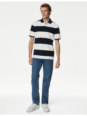Marks & Spencer Saf Pamuklu Kısa Kollu Polo Yaka T-Shirt
