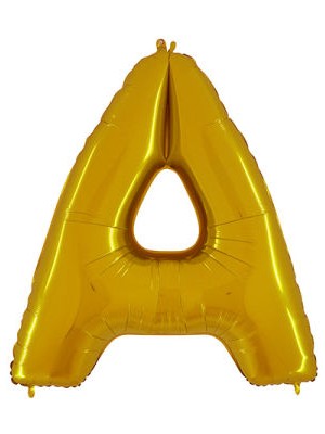 BenimMarifetlerim A Harfi Altın Folyo Balon 40 Inch 90  cm