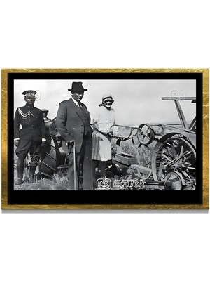 Marsilyan Yapay Zeka ile Yenilenmiş Atatürk Fotoğrafları Siyah Beyaz Cam Tablo, 3D Dekoratif Baskı 48