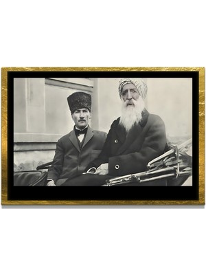 Marsilyan Yapay Zeka ile Yenilenmiş Atatürk Fotoğrafları Siyah Beyaz Cam Tablo, 3D Dekoratif Baskı 58