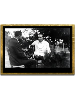 Marsilyan Yapay Zeka ile Yenilenmiş Atatürk Fotoğrafları Siyah Beyaz Cam Tablo, 3D Dekoratif Baskı 669