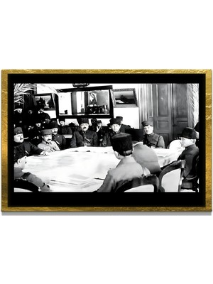 Marsilyan Yapay Zeka ile Yenilenmiş Atatürk Fotoğrafları Siyah Beyaz Cam Tablo, 3D Dekoratif Baskı 275