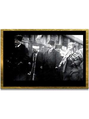 Marsilyan Yapay Zeka ile Yenilenmiş Atatürk Fotoğrafları Siyah Beyaz Cam Tablo, 3D Dekoratif Baskı 439