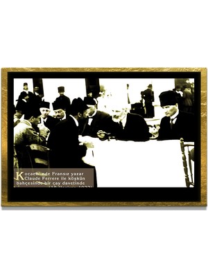 Marsilyan Yapay Zeka ile Yenilenmiş Atatürk Fotoğrafları Siyah Beyaz Cam Tablo, 3D Dekoratif Baskı 724