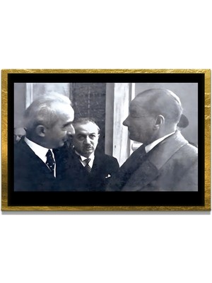 Marsilyan Yapay Zeka ile Yenilenmiş Atatürk Fotoğrafları Siyah Beyaz Cam Tablo, 3D Dekoratif Baskı 501