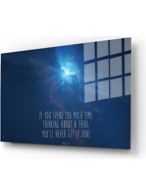 Marsilyan Motivasyon Cam Tablo, Kaligrafi, 3D Dekoratif Baskı