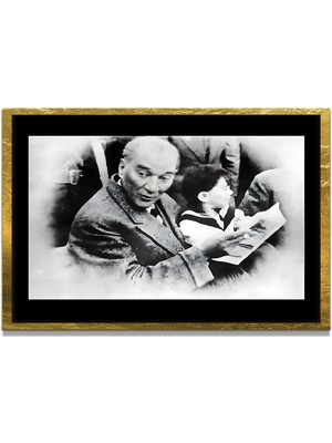 Marsilyan Yapay Zeka ile Yenilenmiş Atatürk Fotoğrafları Siyah Beyaz Cam Tablo, 3D Dekoratif Baskı 461