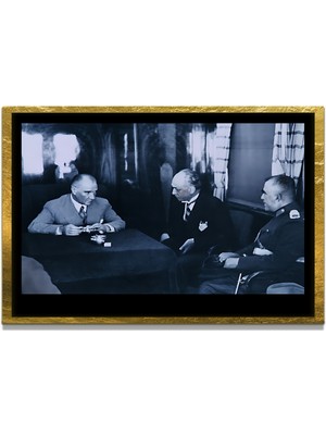 Marsilyan Yapay Zeka ile Yenilenmiş Atatürk Fotoğrafları Siyah Beyaz Cam Tablo, 3D Dekoratif Baskı 196