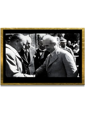 Marsilyan Yapay Zeka ile Yenilenmiş Atatürk Fotoğrafları Siyah Beyaz Cam Tablo, 3D Dekoratif Baskı 519