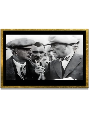 Marsilyan Yapay Zeka ile Yenilenmiş Atatürk Fotoğrafları Siyah Beyaz Cam Tablo, 3D Dekoratif Baskı 531