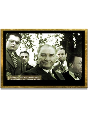 Marsilyan Yapay Zeka ile Yenilenmiş Atatürk Fotoğrafları Siyah Beyaz Cam Tablo, 3D Dekoratif Baskı 548