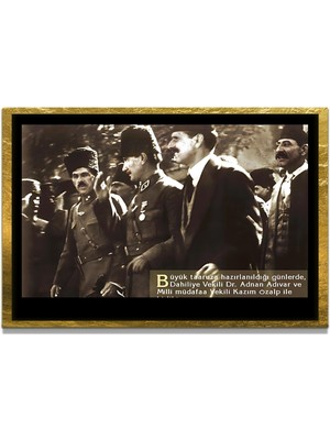 Marsilyan Yapay Zeka ile Yenilenmiş Atatürk Fotoğrafları Siyah Beyaz Cam Tablo, 3D Dekoratif Baskı 716