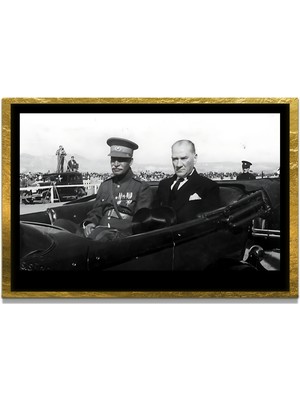 Marsilyan Yapay Zeka ile Yenilenmiş Atatürk Fotoğrafları Siyah Beyaz Cam Tablo, 3D Dekoratif Baskı 66