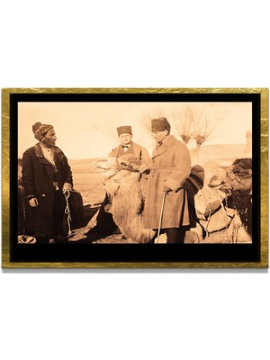 Marsilyan Yapay Zeka ile Yenilenmiş Atatürk Fotoğrafları Siyah Beyaz Cam Tablo, 3D Dekoratif Baskı 282