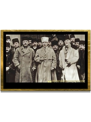 Marsilyan Yapay Zeka ile Yenilenmiş Atatürk Fotoğrafları Siyah Beyaz Cam Tablo, 3D Dekoratif Baskı 674