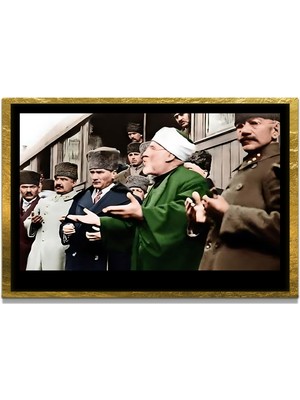 Marsilyan Yapay Zeka ile Yenilenmiş Atatürk Fotoğrafları Siyah Beyaz Cam Tablo, 3D Dekoratif Baskı 488