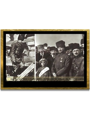 Marsilyan Yapay Zeka ile Yenilenmiş Atatürk Fotoğrafları Siyah Beyaz Cam Tablo, 3D Dekoratif Baskı 712