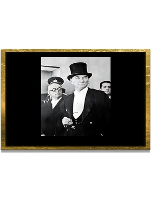 Marsilyan Yapay Zeka ile Yenilenmiş Atatürk Fotoğrafları Siyah Beyaz Cam Tablo, 3D Dekoratif Baskı 547