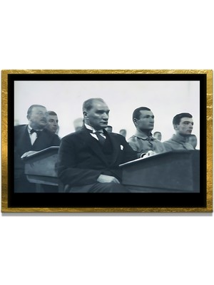 Xpetrana Yapay Zeka ile Yenilenmiş Atatürk Fotoğrafları Siyah Beyaz Cam Tablo, 3D Dekoratif Baskı 154