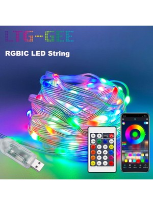 Ledarmy Bluetooth App Kontrol Uygulama Akıllı Rgb Perde Işıklar 10M Piksel Noel Yılbaşı Show Su Geçirmez USB Efektli Yürüyen Strobe Modlu