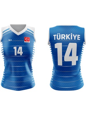 ACR Giyim Voleybol Forması Sultan Model - Kişiye Özel Isim ve Numara Yazılabilir, Dijital Baskı Tasarım Tek Üst