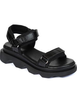 Greyder Kadın Siyah Hakiki Deri Sandalet 4Y2WS59059