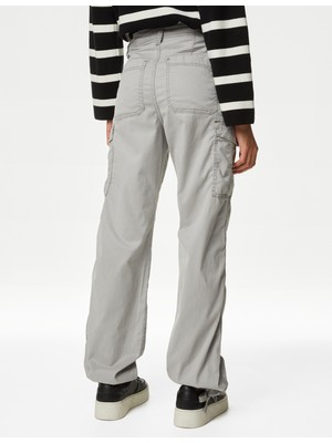 Marks & Spencer Lyocell™ Straight Leg Kargo Pantolon