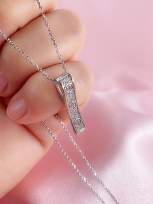 Neva jewelry Taşlı Çubuk Kolye