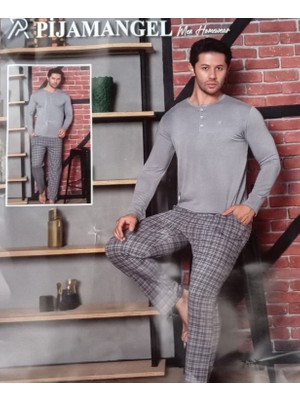 Pijamangel Erkek Uzunkol Pijama Takımı 5861-3
