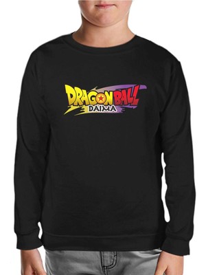 Dragon Ball Daima Logo Siyah Çocuk Sweatshirt
