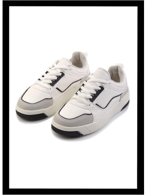 Bambi Beyaz Siyah   Kadın Sneaker K01591513009