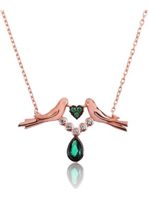Cey jewelry Gümüş Sevgi Kuşu Bayan Kolye