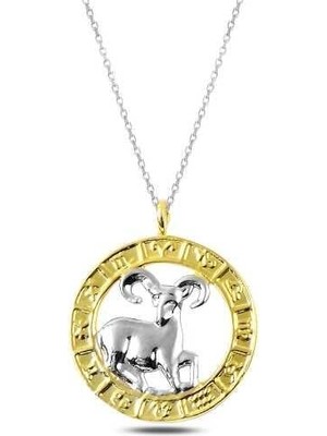 Cey jewelry Gümüş Gold Koç Burcu Kolye
