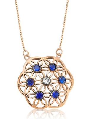 Cey jewelry Gümüş Yaşam Çiçeği Bayan Kolye