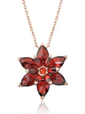 Cey jewelry ​​gümüş Rose Kırmızı Lotus Çiçeği Kolye